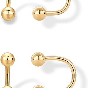 Sterling Silver Post Huggie Earrings Gift Set Minimalist Hoop Jewelry